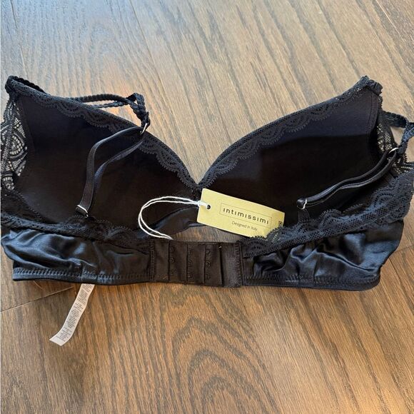 Intimissimi Black Tiziana Silk Triangle Bra Black 34C NWT - Picture 3 of 5